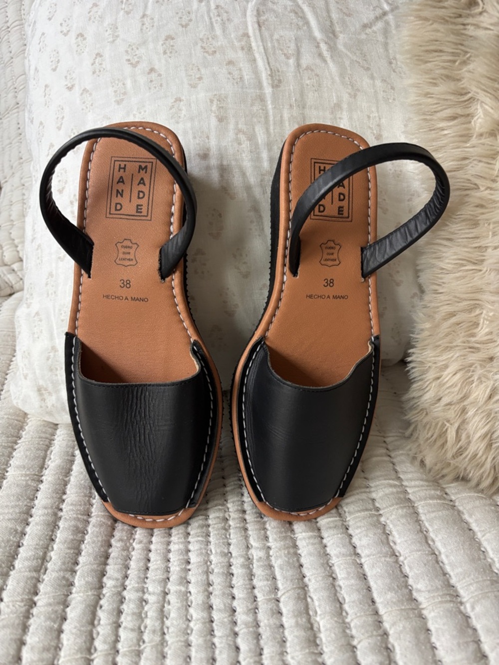 Sling back Spanish leather sandal